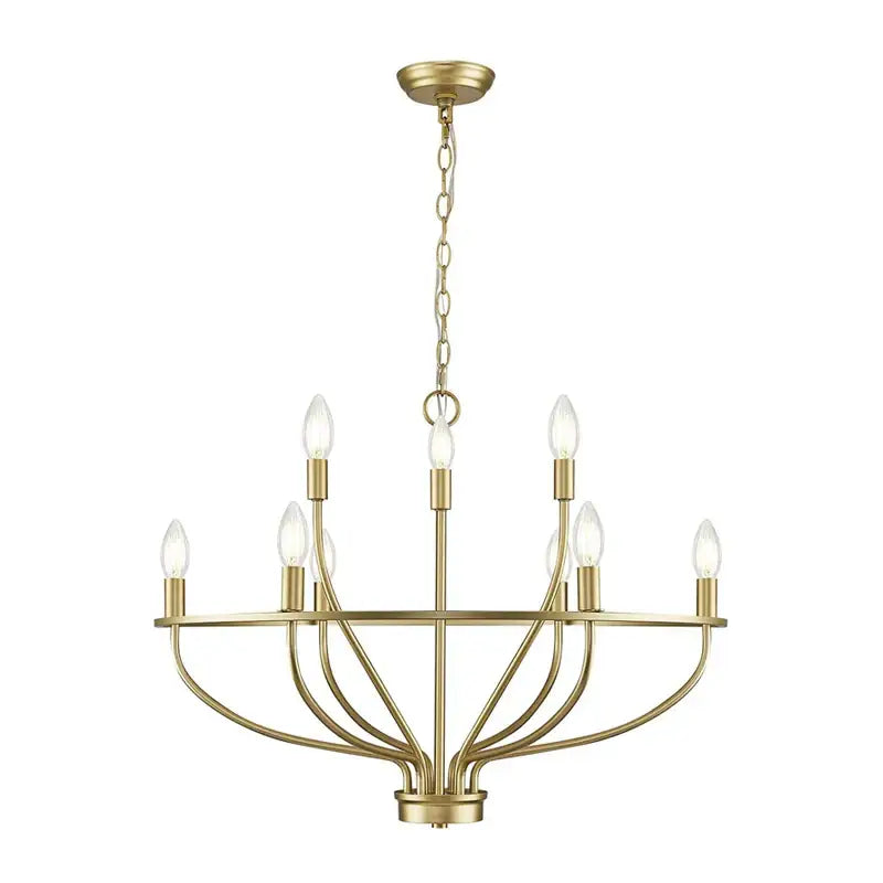 American farmhouse black iron art retro chandelier dining room light