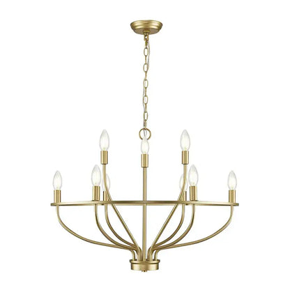 American farmhouse black iron art retro chandelier dining room light