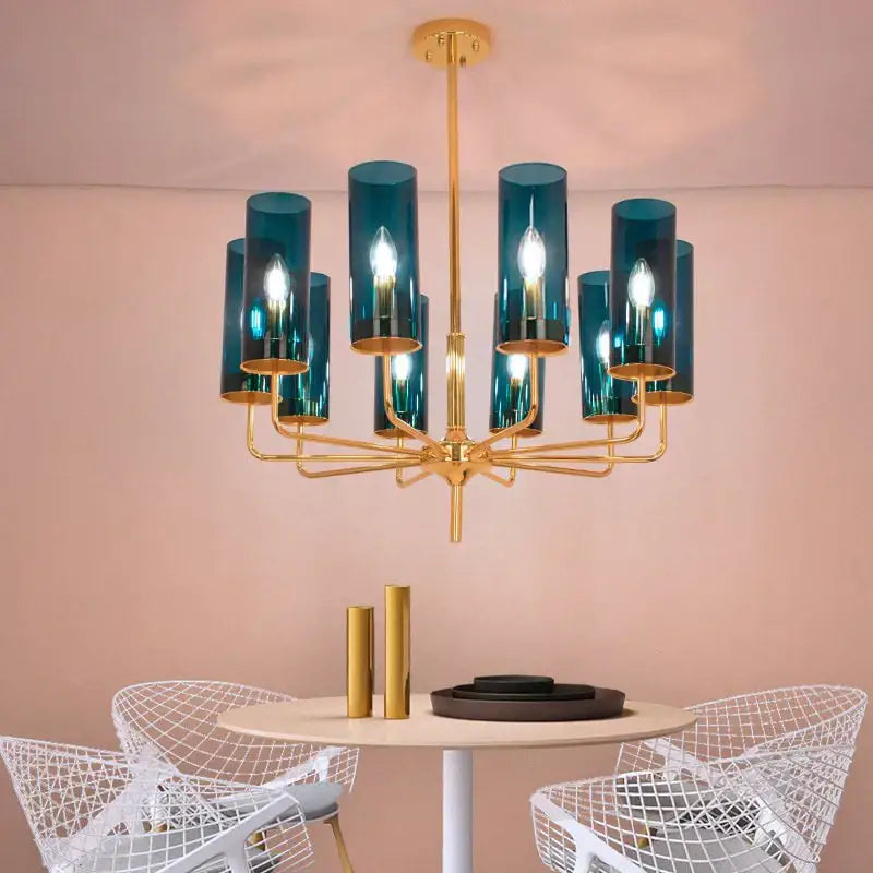 American lustre glass chandelier gold dining room pendant light