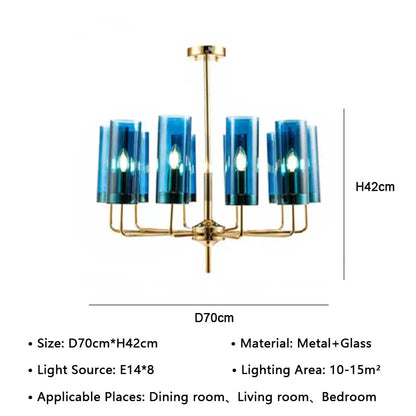 American lustre glass chandelier gold dining room pendant light