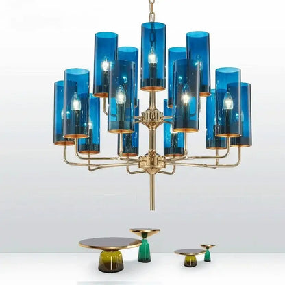 American lustre glass chandelier gold dining room pendant light