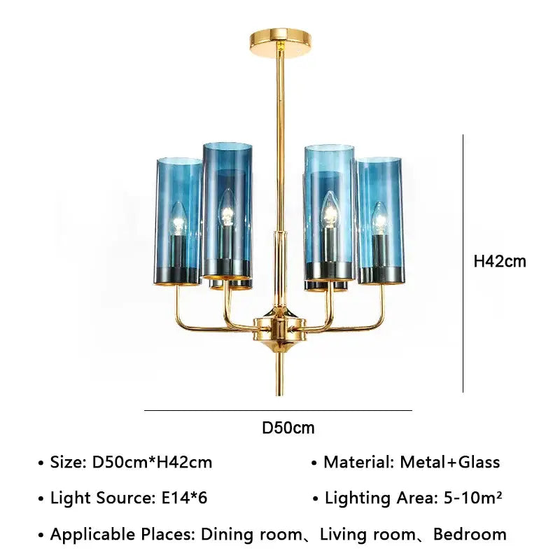 American lustre glass chandelier gold dining room pendant light