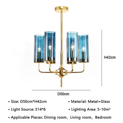 American lustre glass chandelier gold dining room pendant light