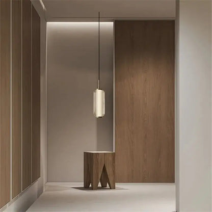 American retro frosted glass staircase pendant light dining room