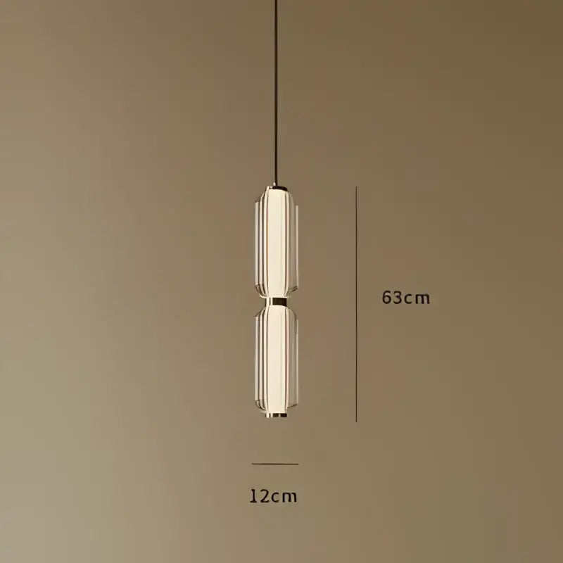 American retro frosted glass staircase pendant light dining room