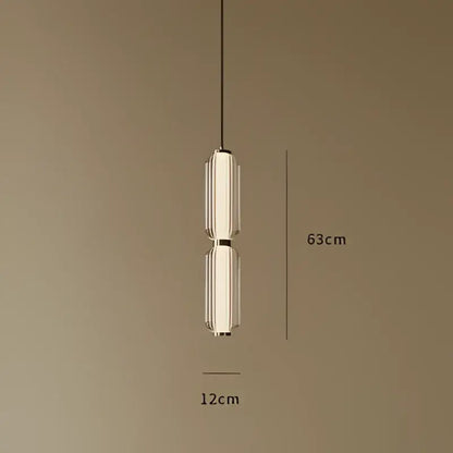 American retro frosted glass staircase pendant light dining room