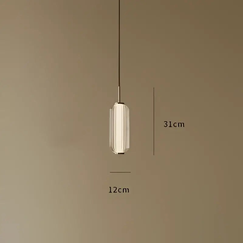 American retro frosted glass staircase pendant light dining room