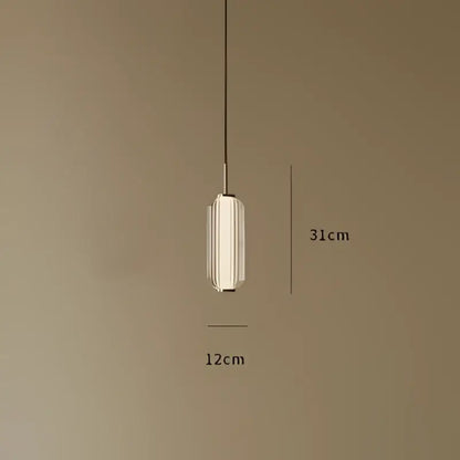 American retro frosted glass staircase pendant light dining room