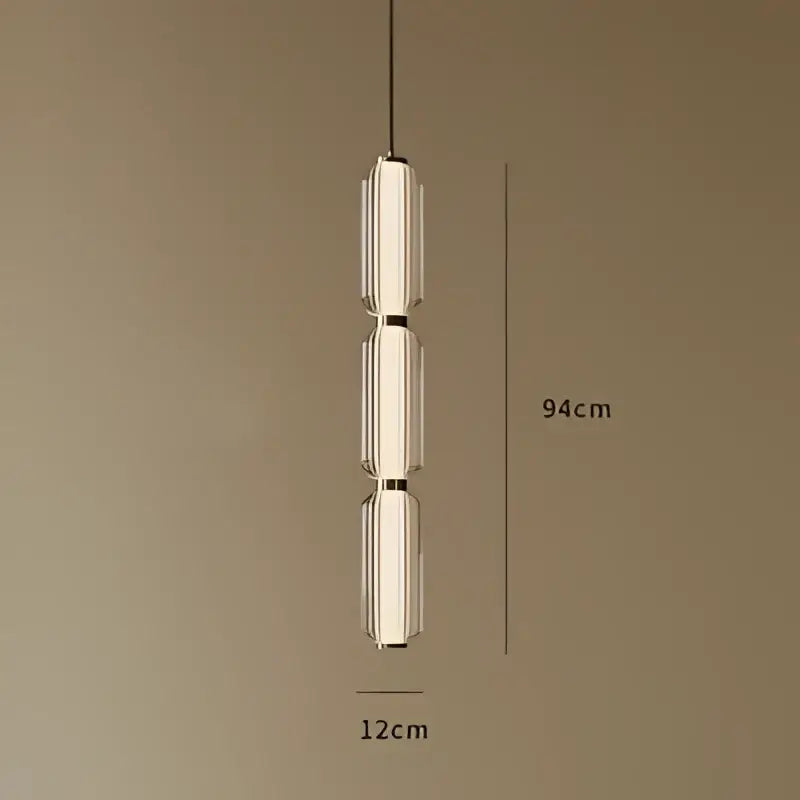 American retro frosted glass staircase pendant light dining room