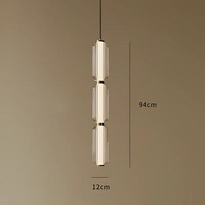 American retro frosted glass staircase pendant light dining room