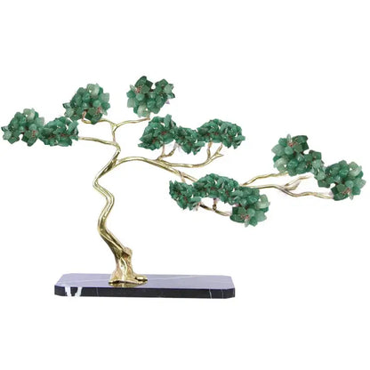 Amethyst and brass decorative sculpture living room crystal tree