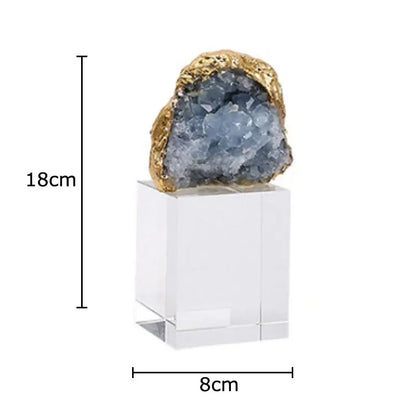 Amethyst crystal base geode set of 3 bedroom desk ornament
