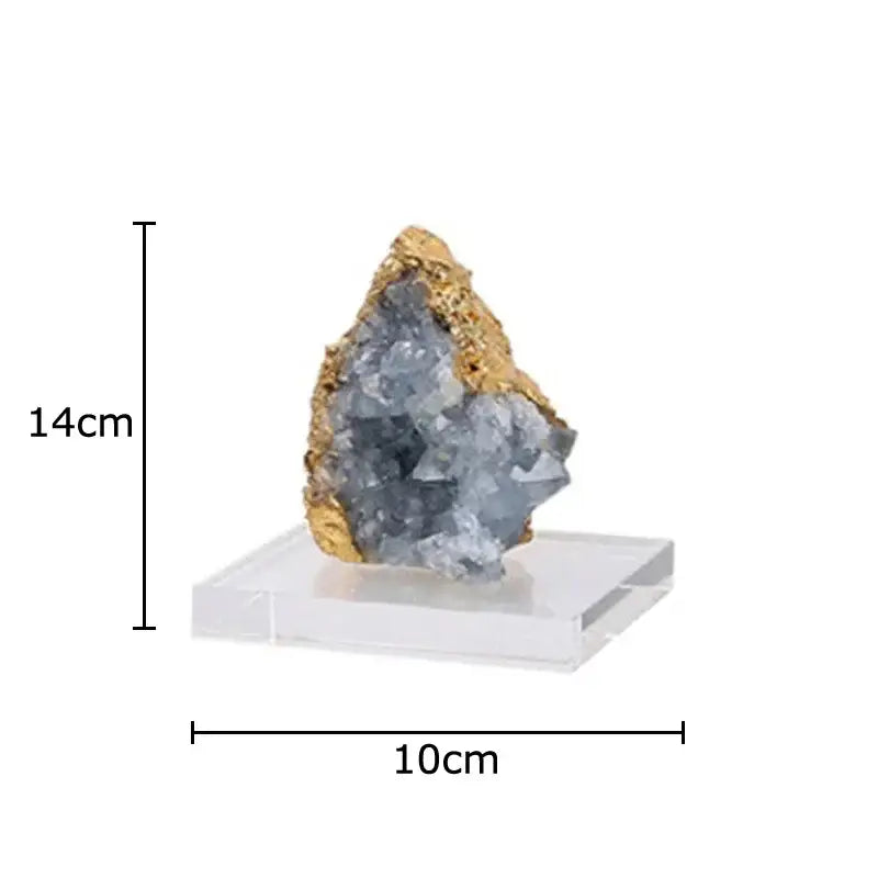 Amethyst crystal base geode set of 3 bedroom desk ornament
