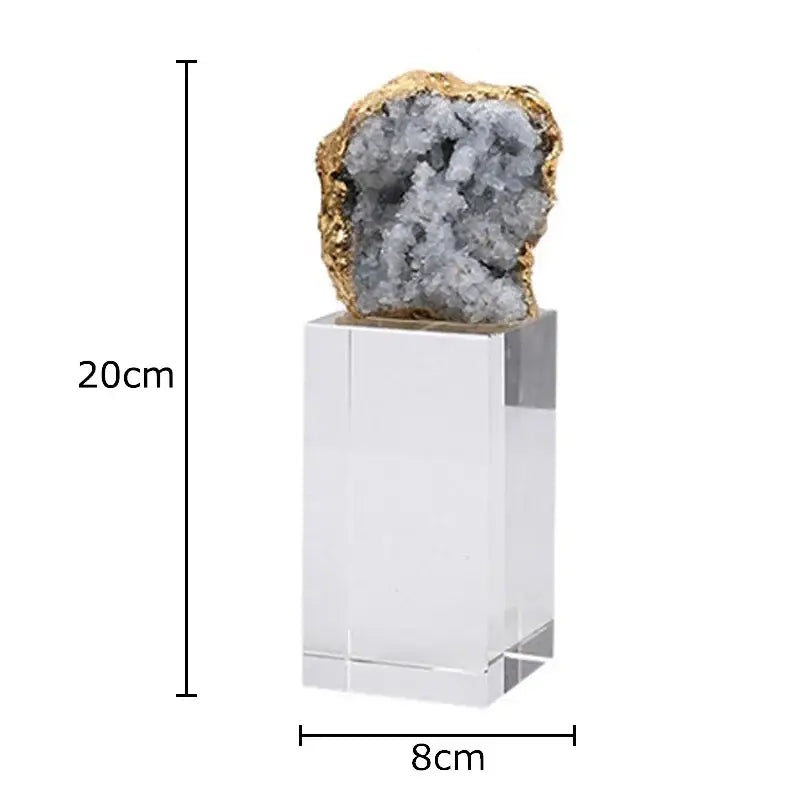Amethyst crystal base geode set of 3 bedroom desk ornament