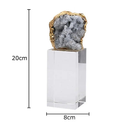 Amethyst crystal base geode set of 3 bedroom desk ornament