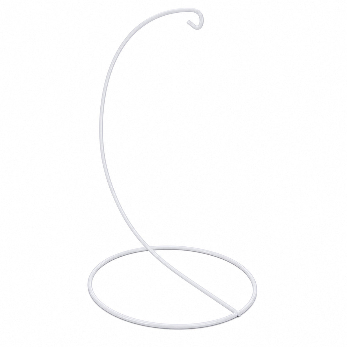 Open Frame White Painted Metal Ornament Display Stand 9.2 Inches (Poland)