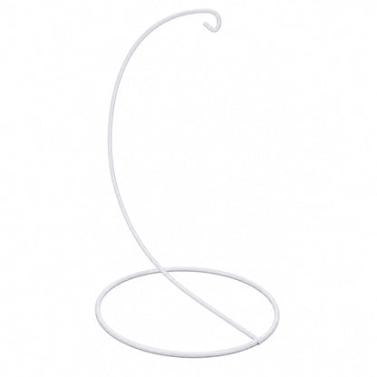 Open Frame White Painted Metal Ornament Display Stand 9.2 Inches (Poland)