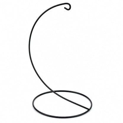 Open Frame Black Painted Metal Ornament Display Stand 9.2 Inches (Poland)