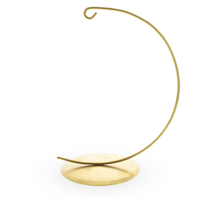 Solid Round Base Gold Metal Ornament Display Stand 7.8 Inches (Poland)