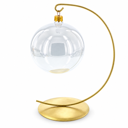 Solid Round Base Gold Metal Ornament Display Stand 7.8 Inches (Poland)