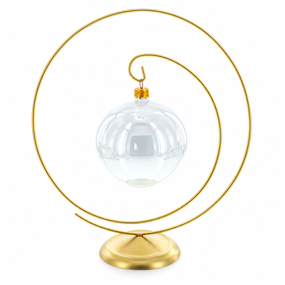 Art Deco Swirl Gold Metal Ornament Display Stand 10 Inches (Poland)