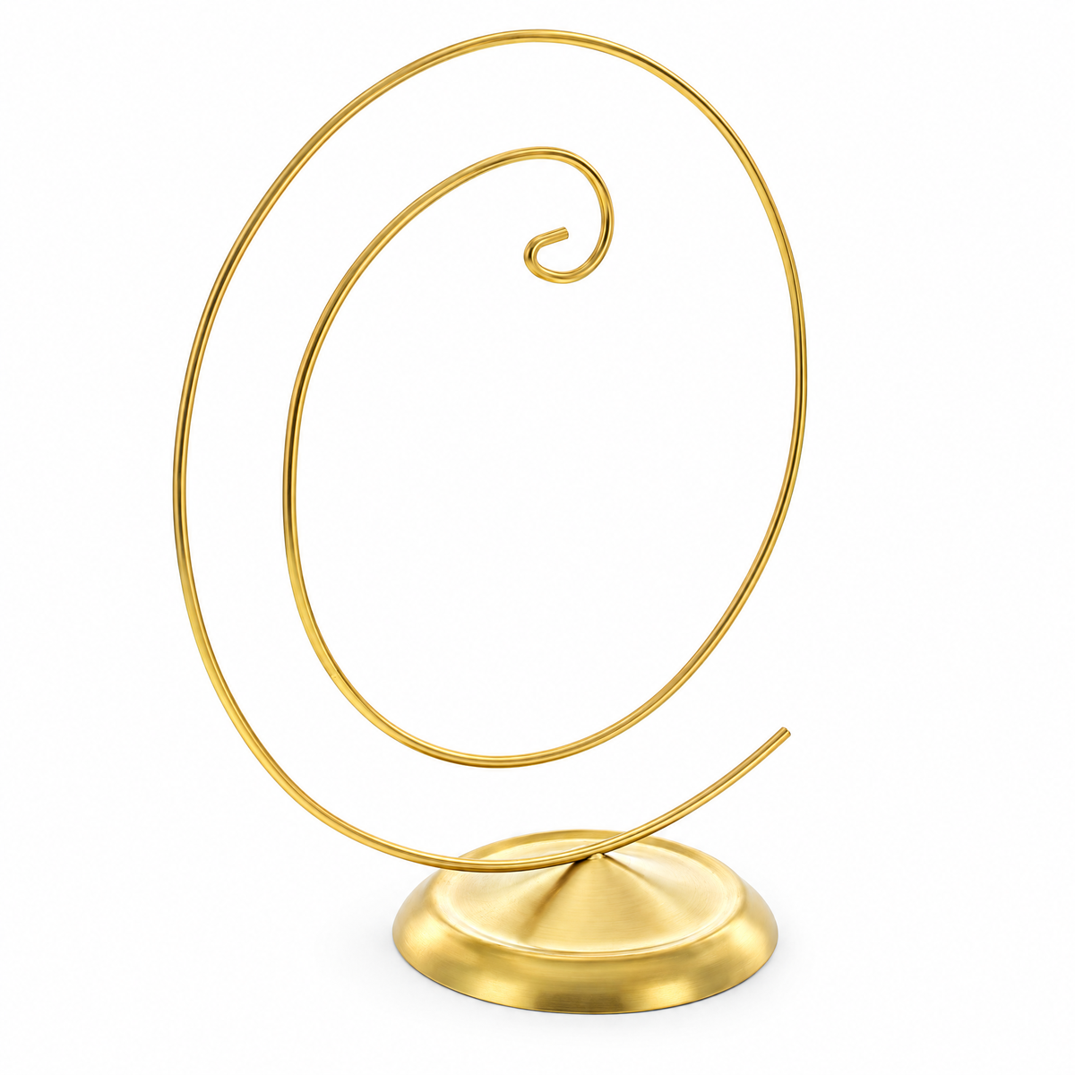 Art Deco Swirl Gold Metal Ornament Display Stand 10 Inches (Poland)