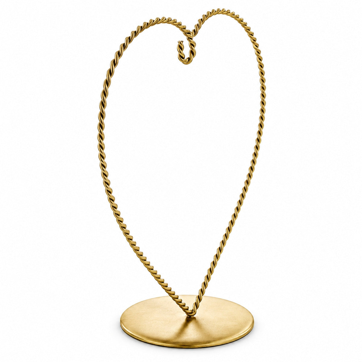 Heart-Shaped Twisted Gold Metal Ornament Display Stand 6.2 Inches (Poland)