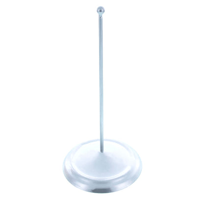 Upright Silver Metal Christmas Tree Topper Finial Stand Display Stand 7.2 Inches (Poland)