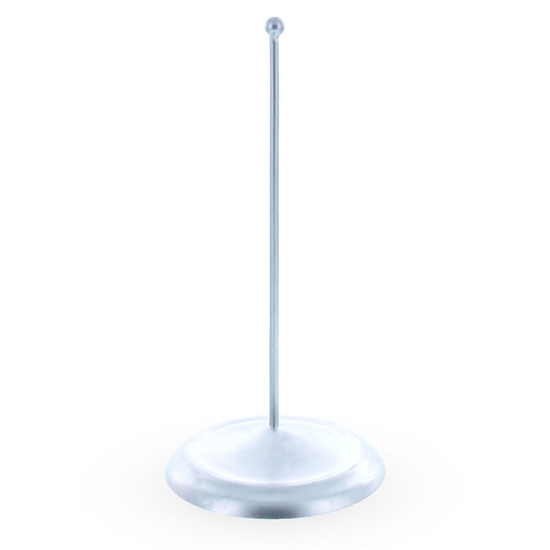 Upright Silver Metal Christmas Tree Topper Finial Stand Display Stand 7.2 Inches (Poland)
