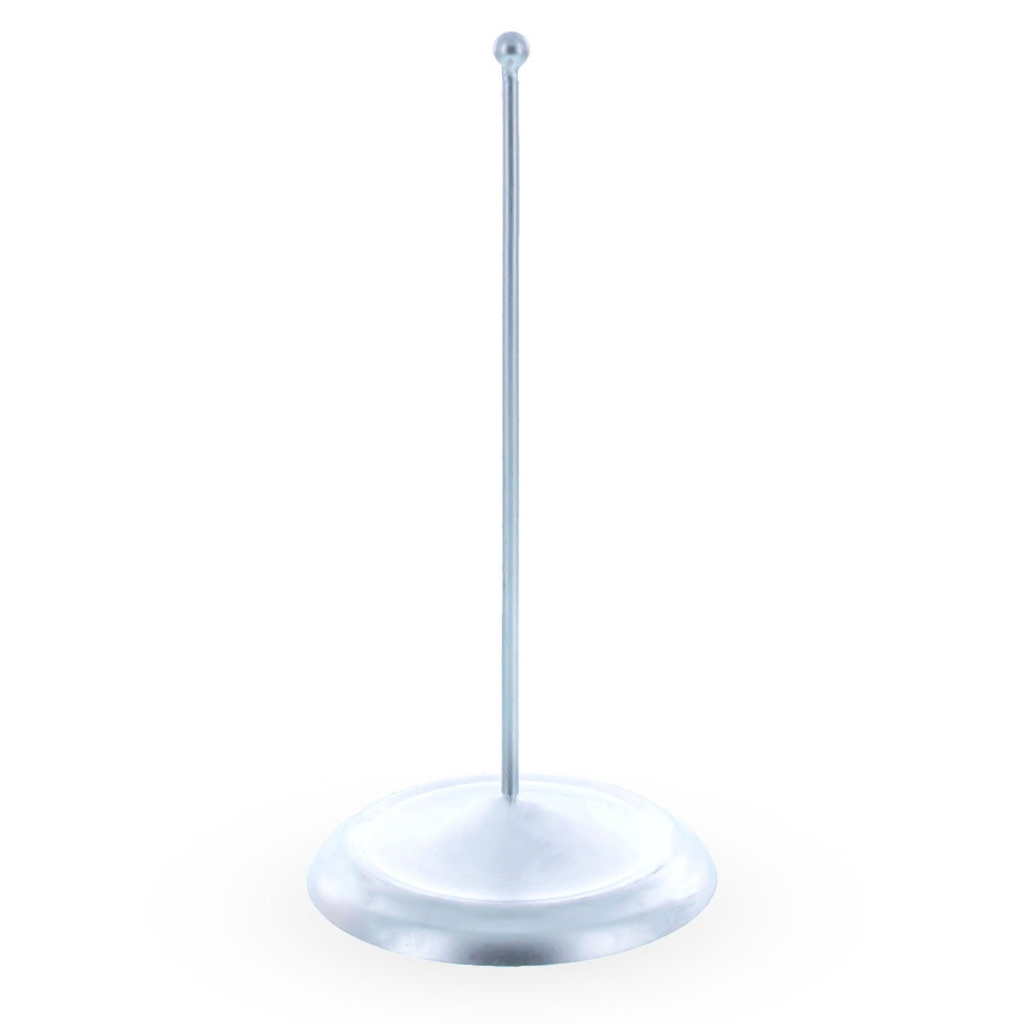 Upright Silver Metal Christmas Tree Topper Finial Stand Display Stand 7.2 Inches (Poland)