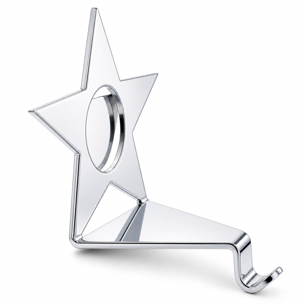 Insert your Picture Star Shape Silver Solid Metal Christmas Stocking Holder (Poland)