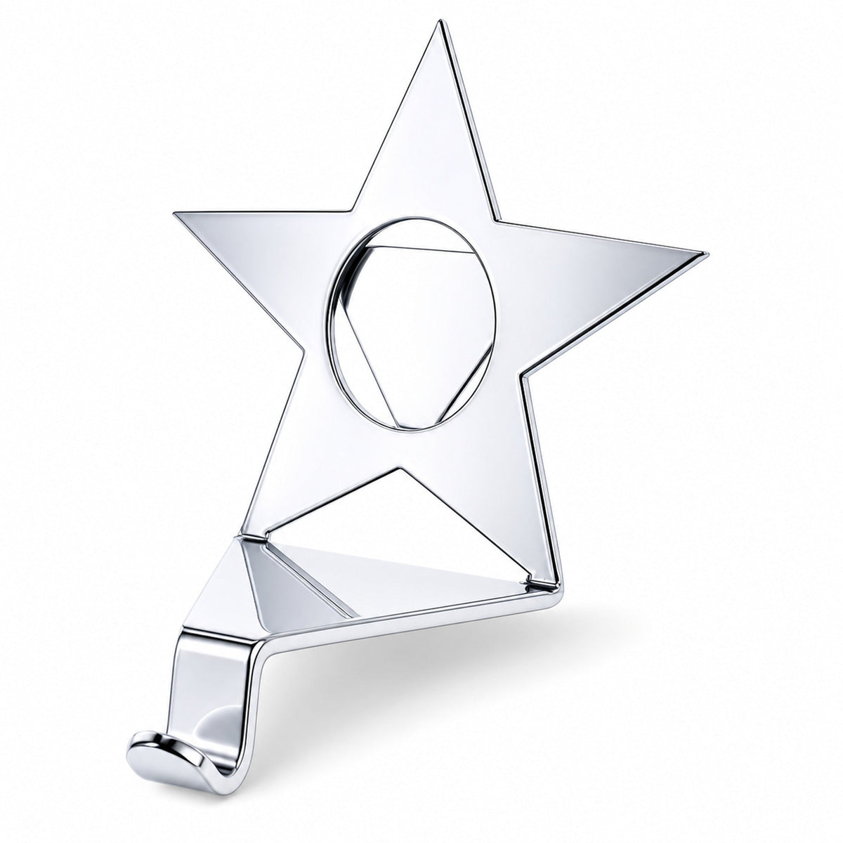 Insert your Picture Star Shape Silver Solid Metal Christmas Stocking Holder (Poland)