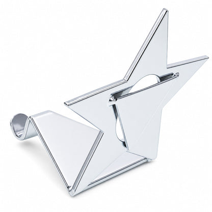 Insert your Picture Star Shape Silver Solid Metal Christmas Stocking Holder (Poland)