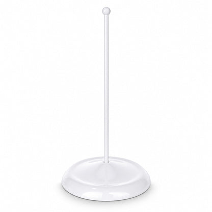 Upright White Metal Christmas Tree Topper Finial Stand Display Stand 7.2 Inches (Poland)