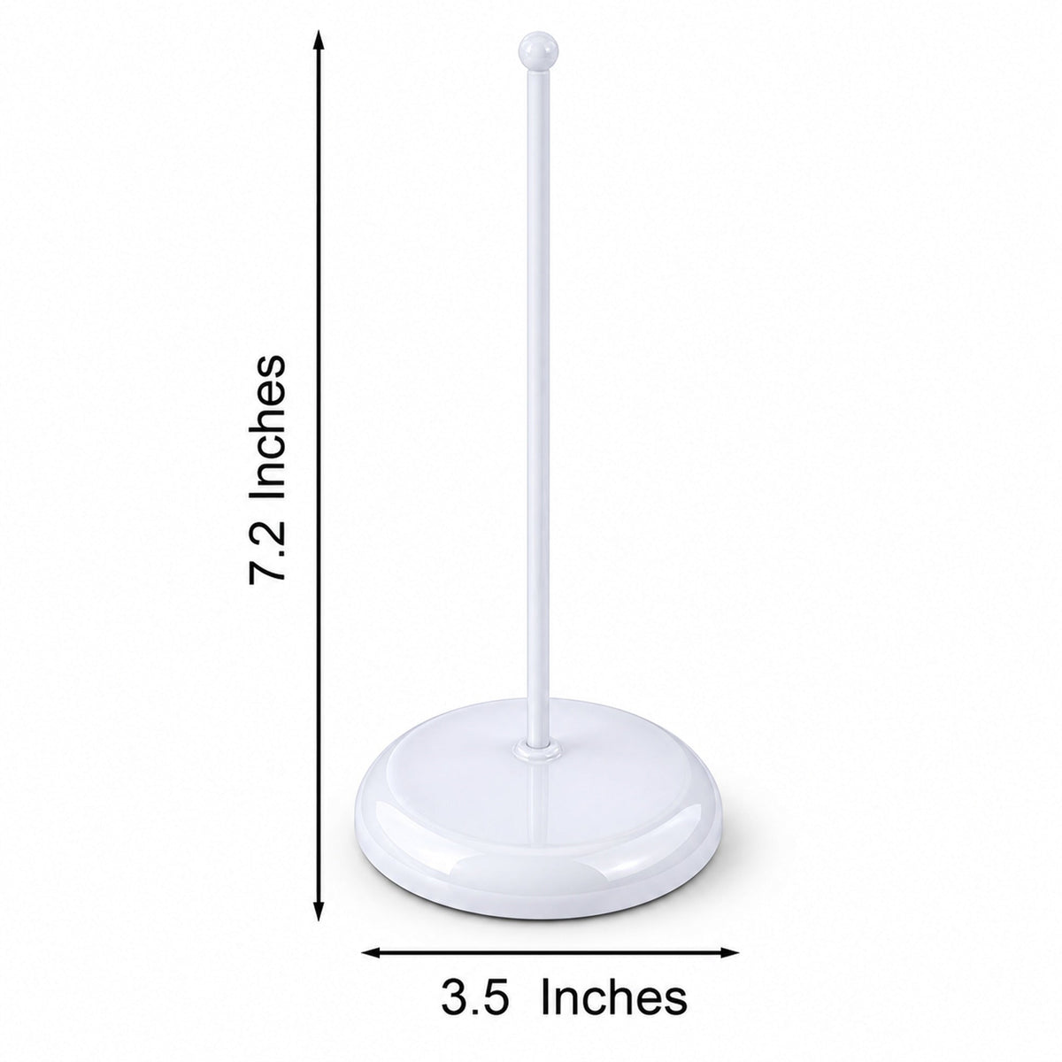 Upright White Metal Christmas Tree Topper Finial Stand Display Stand 7.2 Inches (Poland)
