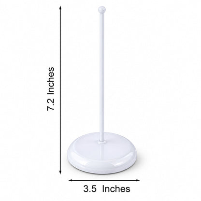 Upright White Metal Christmas Tree Topper Finial Stand Display Stand 7.2 Inches (Poland)