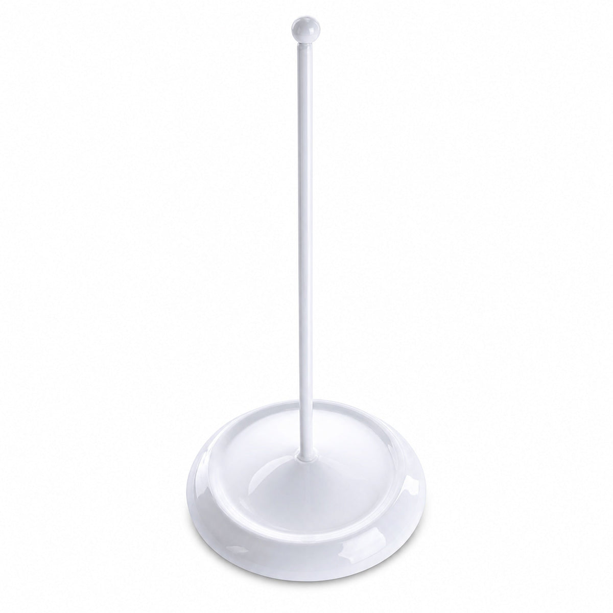 Upright White Metal Christmas Tree Topper Finial Stand Display Stand 7.2 Inches (Poland)