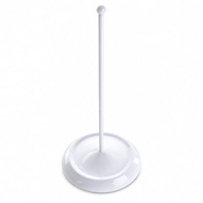 Upright White Metal Christmas Tree Topper Finial Stand Display Stand 7.2 Inches (Poland)