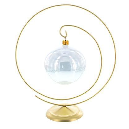 Art Deco Swirl Gold Metal Ornament Display Stand 10 Inches (Poland)