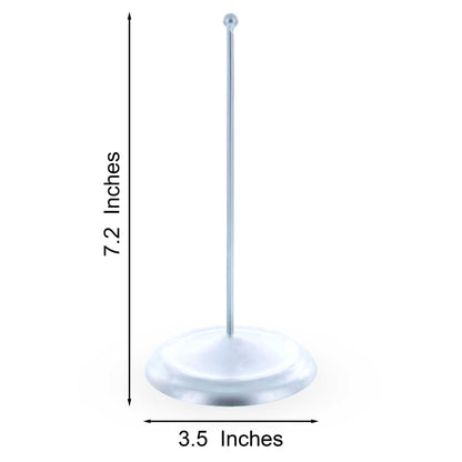 Upright Silver Metal Christmas Tree Topper Finial Stand Display Stand 7.2 Inches (Poland)