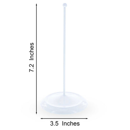 Upright White Metal Christmas Tree Topper Finial Stand Display Stand 7.2 Inches (Poland)