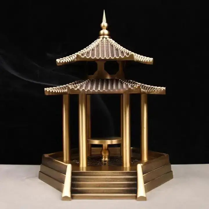 Ancient pavilion bronze brass incense burners living room decor