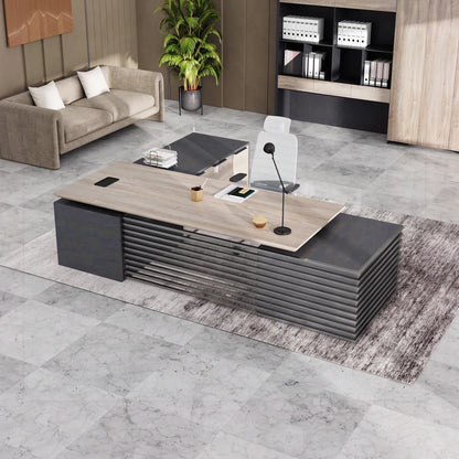 Anderson · L-Shaped Executive Standing Desk, Adjustable Height