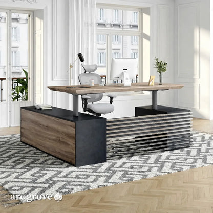 Anderson · L-Shaped Executive Standing Desk, Adjustable Height