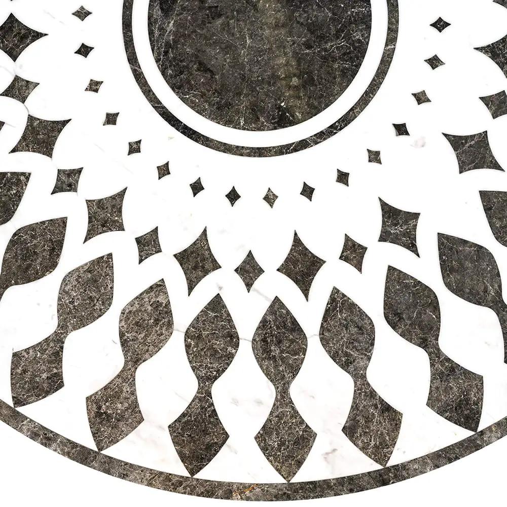 Anges Multi Finish Round Marble Medallions 48x48