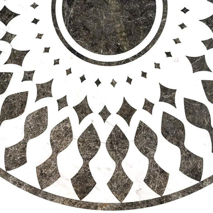 Anges Multi Finish Round Marble Medallions 48x48