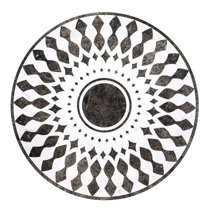 Anges Multi Finish Round Marble Medallions 48x48