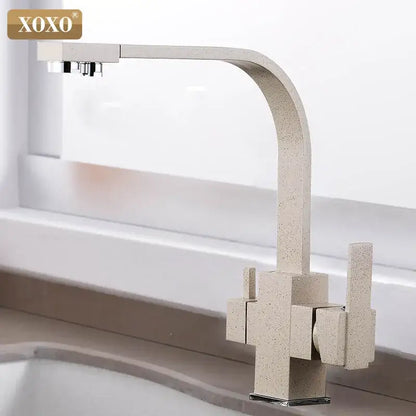 Angular matte black single hole kitchen drinking water faucet