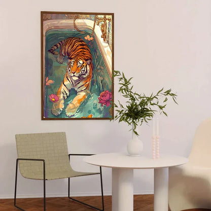 DecorBites™ Animal Canvas Painting for Bathroom and Living Room