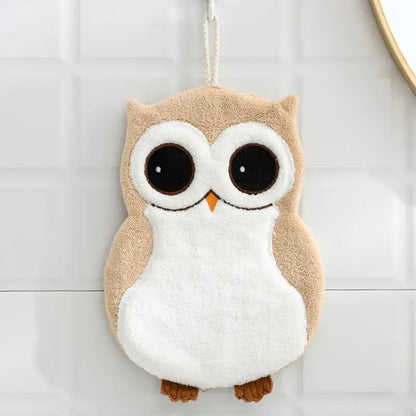 Animal microfiber children's hand towel – bathroom plush decor